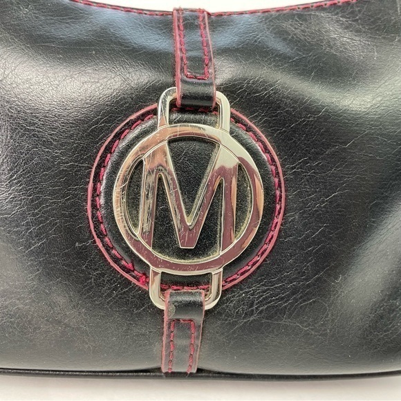 Nine West Black M Initial‎ Monogram Y2K Shoulder Bag - Picture 4 of 16